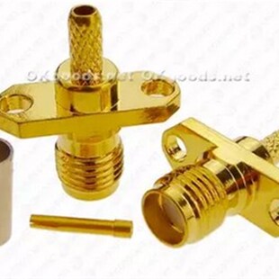盘适用2.5MM线径 1.5菱形射频RF同轴连接器SMA母头2孔安装 SMA