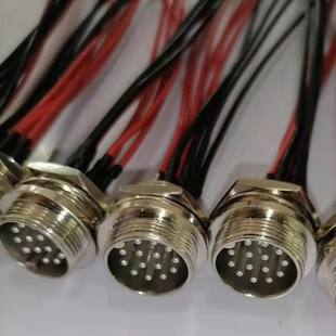 重强航空插头2芯3芯4芯5芯M19连接器6芯8芯 GX20航空插头10芯12芯