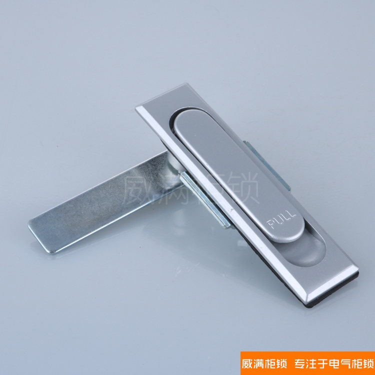 威满柜锁 MS717-2亚/黑平面锁 开关控制箱柜门锁 长条锁 机械锁