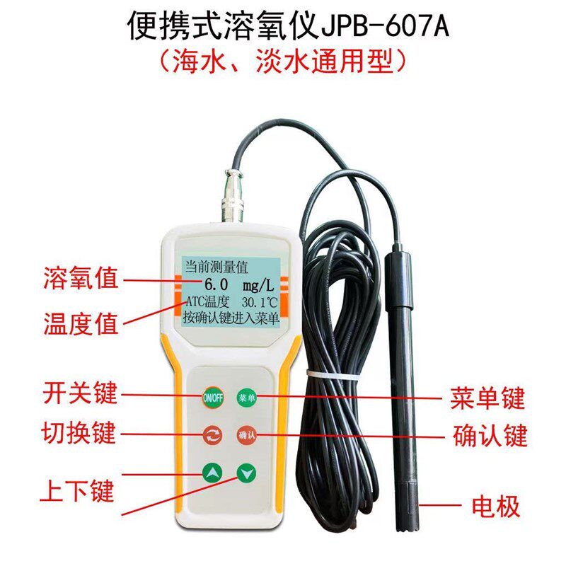 便携式溶氧仪溶氧量检测仪溶氧检测仪水产养殖容解氧测定仪测氧