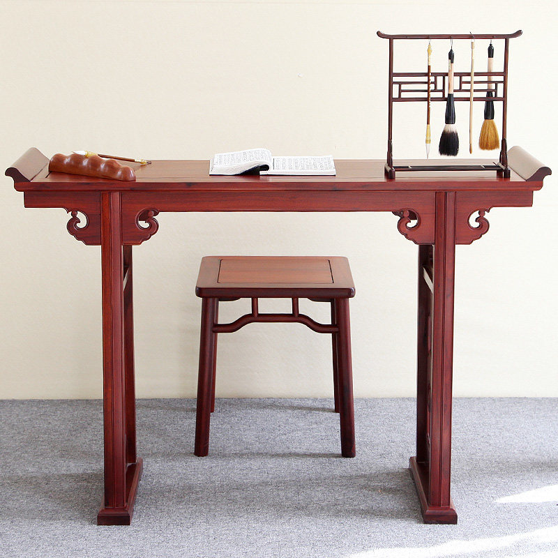 红木贡桌古典条案黑檀木酸枝木香案仿古中式供桌实木几案翘头玄关