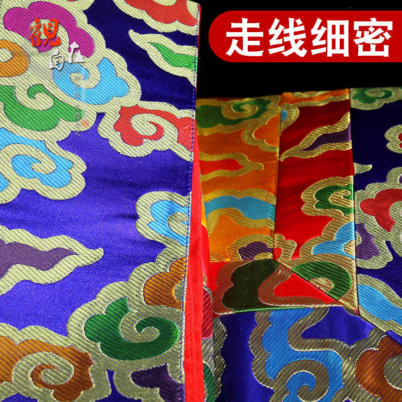 民族风刺绣桌布家用装饰桌布藏式祥云纹小方形台布供桌布桌裙布艺
