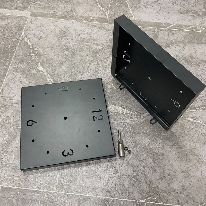 现代简约转角时钟双面挂墙网红夜光数字挂M钟时尚轻奢客厅钟表壁