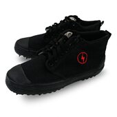 农民工地系带单鞋 男女黑球鞋 高腰透气工作鞋 荣安10kv电工绝缘鞋