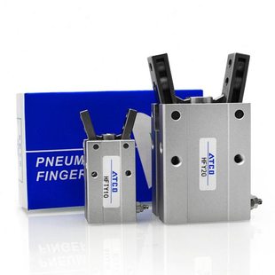 亚德客型气动手指气缸Y型夹爪HFY HFTY6 10 16 20 25 32支点开闭