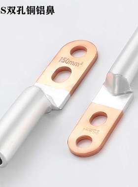 双孔铜铝鼻 DTLS-630 铜铝过渡接线端子 两眼线鼻子 铜铝线耳