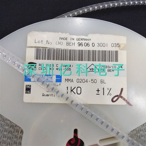 进口原装MMA02040C1001FB300 贴片 色环电阻/晶圆电阻 1K 1% 0204