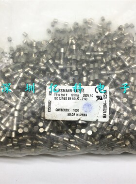 BK1/S504-125mA进口美国BUSS玻璃保险丝管 T125mAL250V 慢熔 5*20