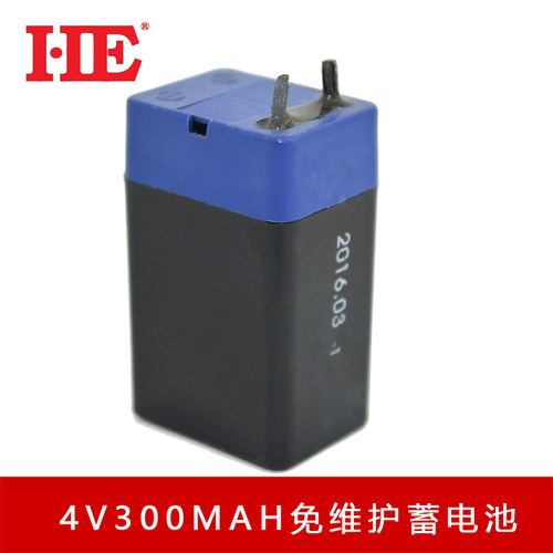 HE 4V300MAH蓄电池4V0.3A电瓶电蚊拍应急灯台灯手电筒小电池铅酸