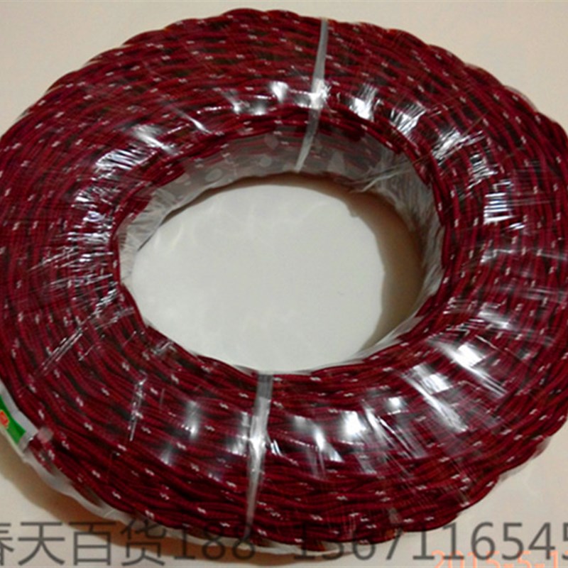 灯头花线 布花线 花布线 双绞线 剧组用老式J布花电线RXS2*1.5平