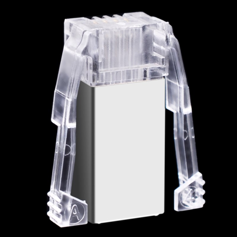 英式双弹片4P4芯航空航天通讯特殊设备专用电话线网络水晶头