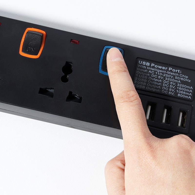 10米中国香港版英规拖板英标带AUSB插排插座英式家用英制通用