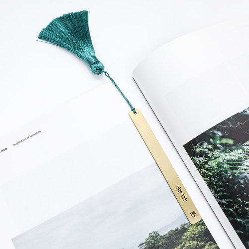 弘一书法文创 欢喜清凉黄铜书签 窗棂格灯笼锦创意送礼 乐城知礼