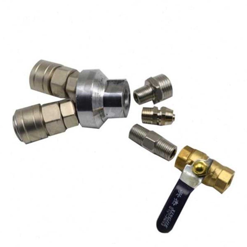 空压机气动接头二叉三叉气管C式快速接头SMV圆二通SMY圆三通外丝