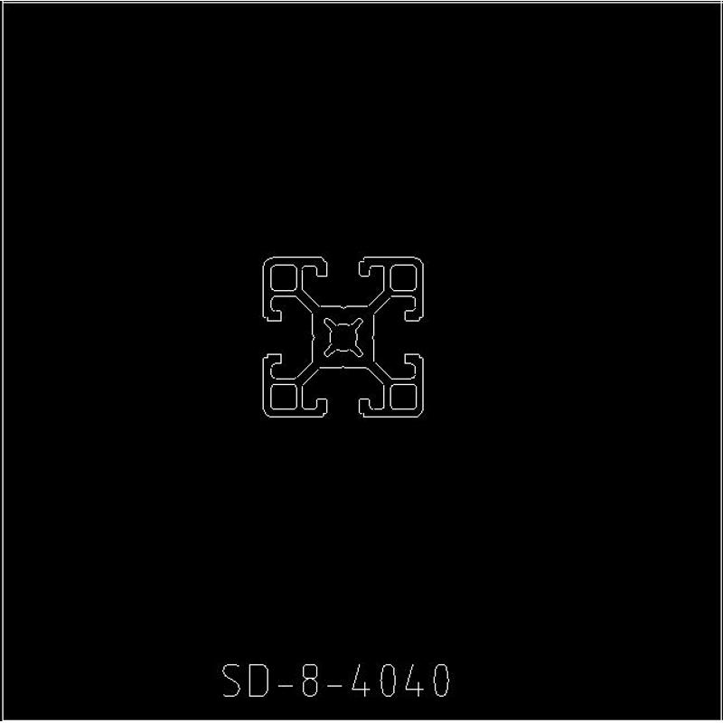 金甫欧标4040工业铝型材 流水线框架鱼缸架铝合金材40x40现货