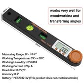 甄选4in1橙色头数显角度尺水平尺水准仪木工角度尺多用途数显量具