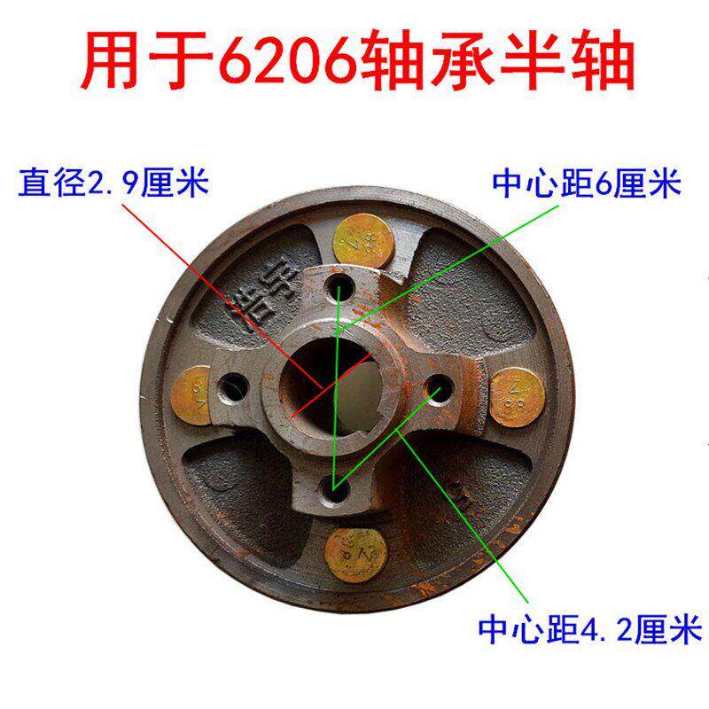 电动三轮碟刹锅子半轴法兰刹盘车套装车碟刹盘轮四轮bNW1fVfC车后