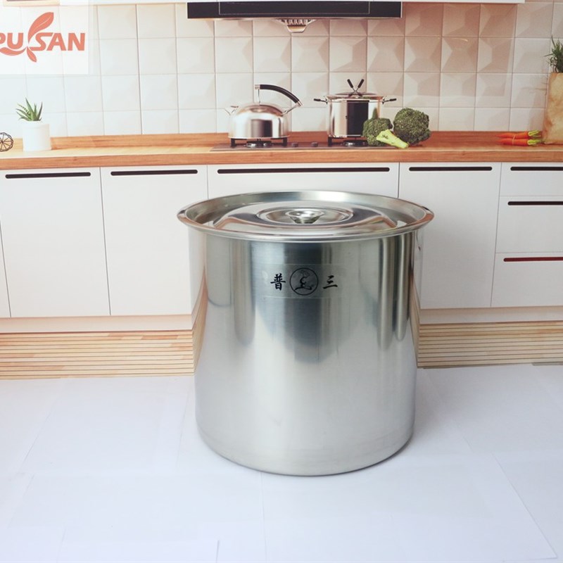 正品304/201不锈钢储水桶无耳水池桶灶台蓄水桶内耳汤桶直径30cm