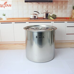 正品304/201不锈钢储水桶无耳水池桶灶台蓄水桶内耳汤桶直径30cm