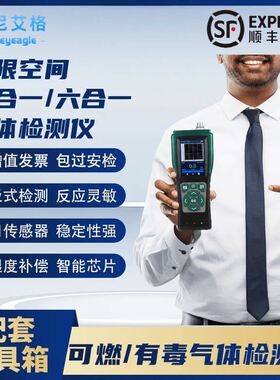 可携式手持式六合一气体检测仪有毒可燃臭氧四合一VOCS硫化氢警报