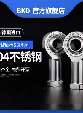 德国BKD进口304不锈钢SSIL5T/K鱼眼杆端关节轴承6/8/10/12/14/16
