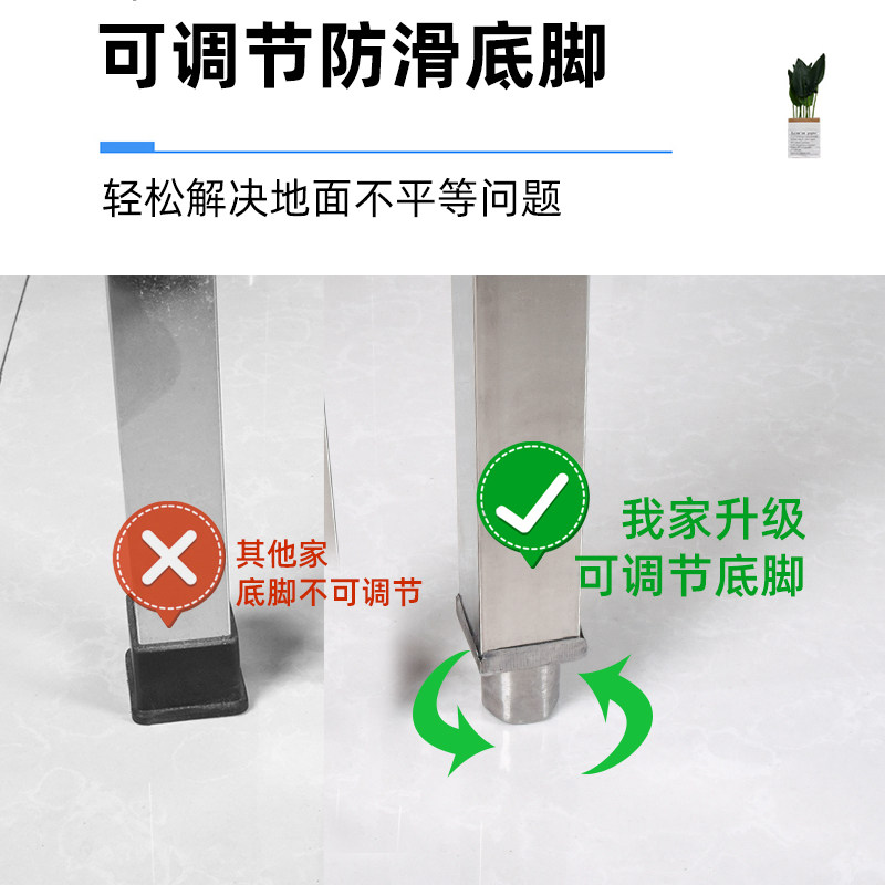 加厚不锈钢折叠桌家用长条桌子商用长方形户外烧烤摆摊可携式餐桌