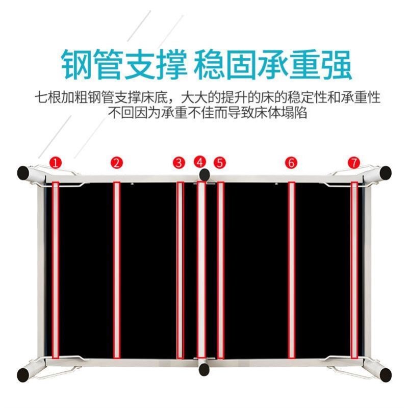 【住宅家具】加固加厚折叠床单人床简易床铁床家用双人床儿童床铺