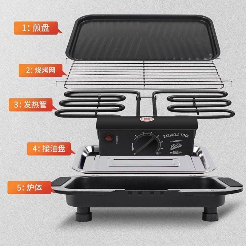 电烤炉家用室内无烟多功能烤肉串烧机电烧烤盘煎盘厨房用具烧烤架