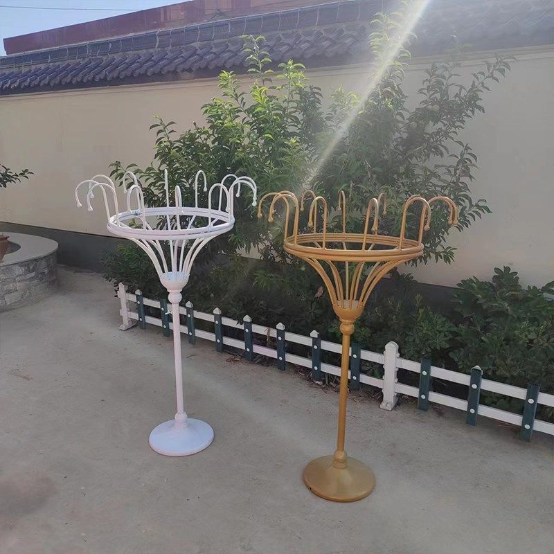 婚庆道具铁艺花器桌花摆件舞台路引婚礼酒店T台装饰背景橱窗用品
