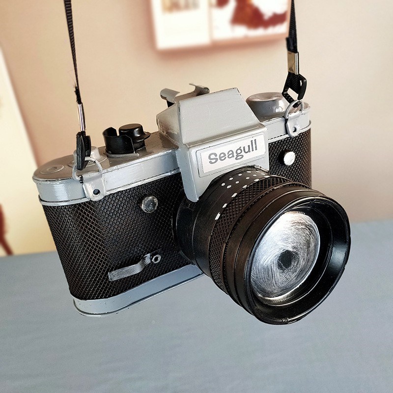 全金属复古照g相机模型装饰摆件手工铁艺影视道具酒吧网咖影楼摆