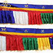 包邮 尼泊尔藏式 普玛墙围环保布料八吉祥帷幔挂帘供桌围五色普玛