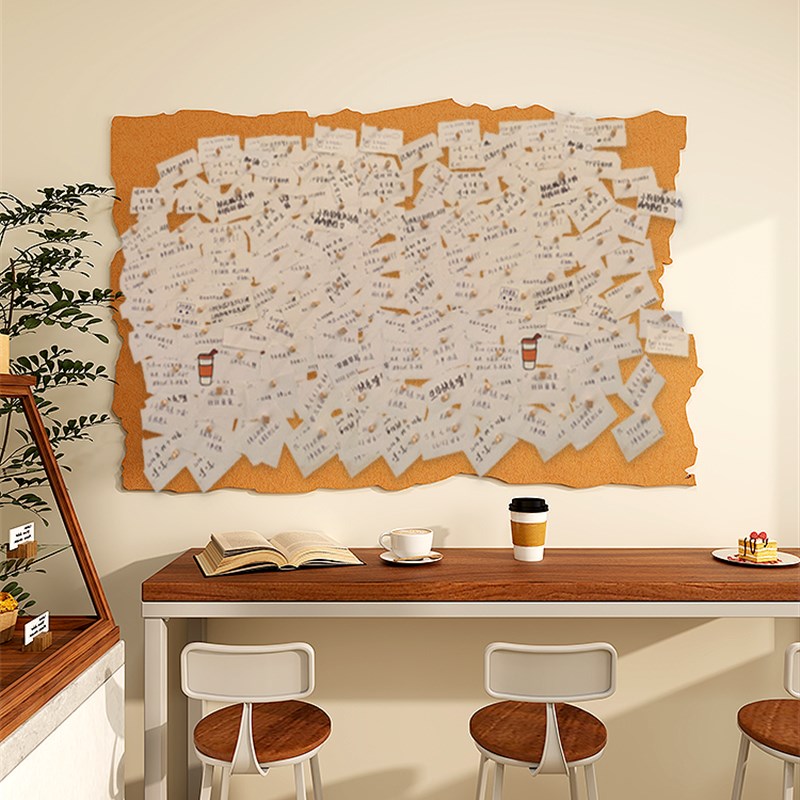 软木板照片墙毛毡墙贴创意咖啡店墙面装饰背N景板毛毡板网红打卡