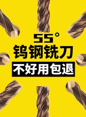 55度钨钢铣刀4刃硬质合金圆鼻6/8/16/12/10mm/20两刃直柄平刀球刀