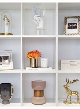 样板间客厅电视柜创意家居摆件w软装饰品相架杯蜡沙漏组合ZH2551