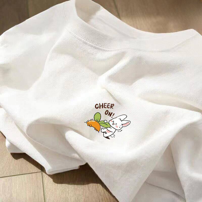 可爱宽松上衣服休闲爆款纯棉童装短袖t恤卡通印花中大童男女孩