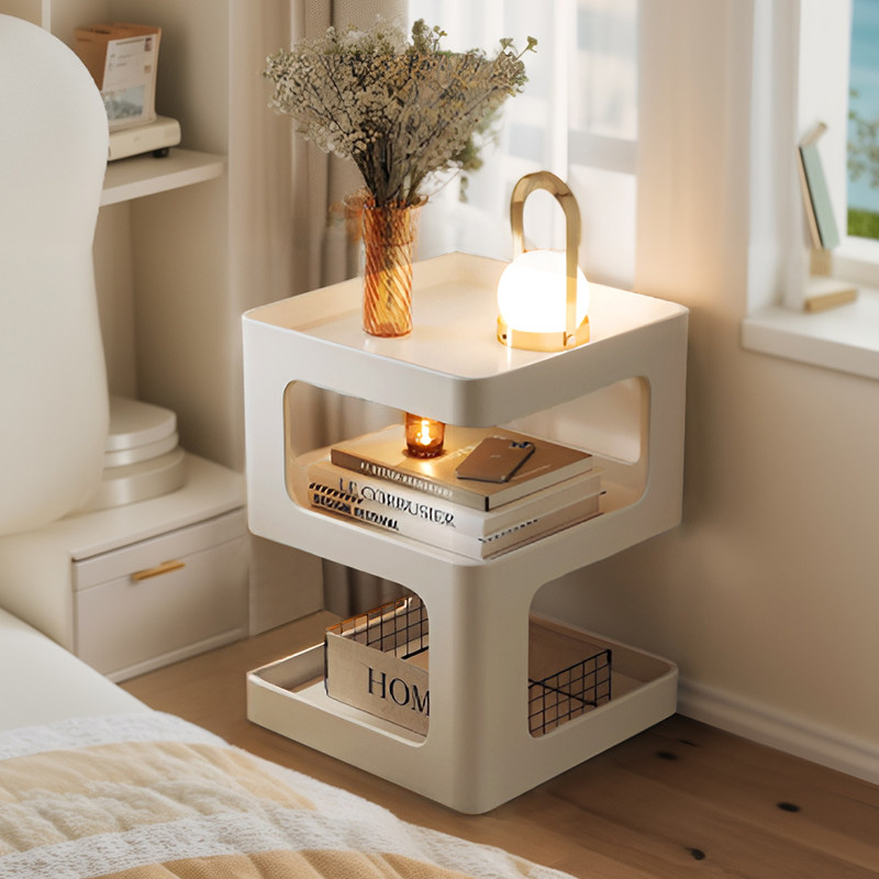 床头柜替代卧室床边轻奢高级感边几现代简约铁艺小桌子床头置物架