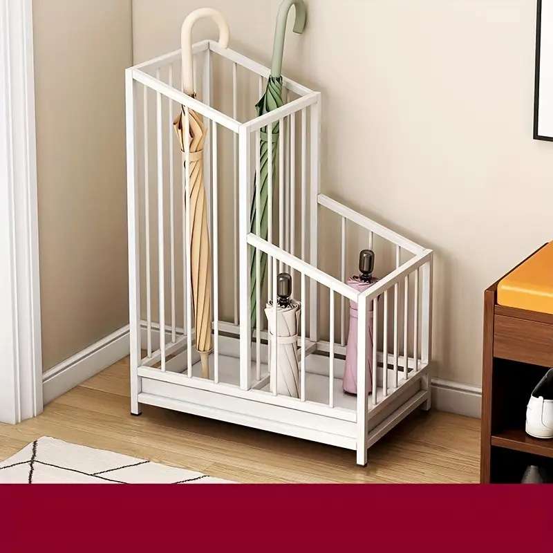 【跨境贴标Temu代发】方格雨伞架收纳架子酒店大堂雨伞桶网红