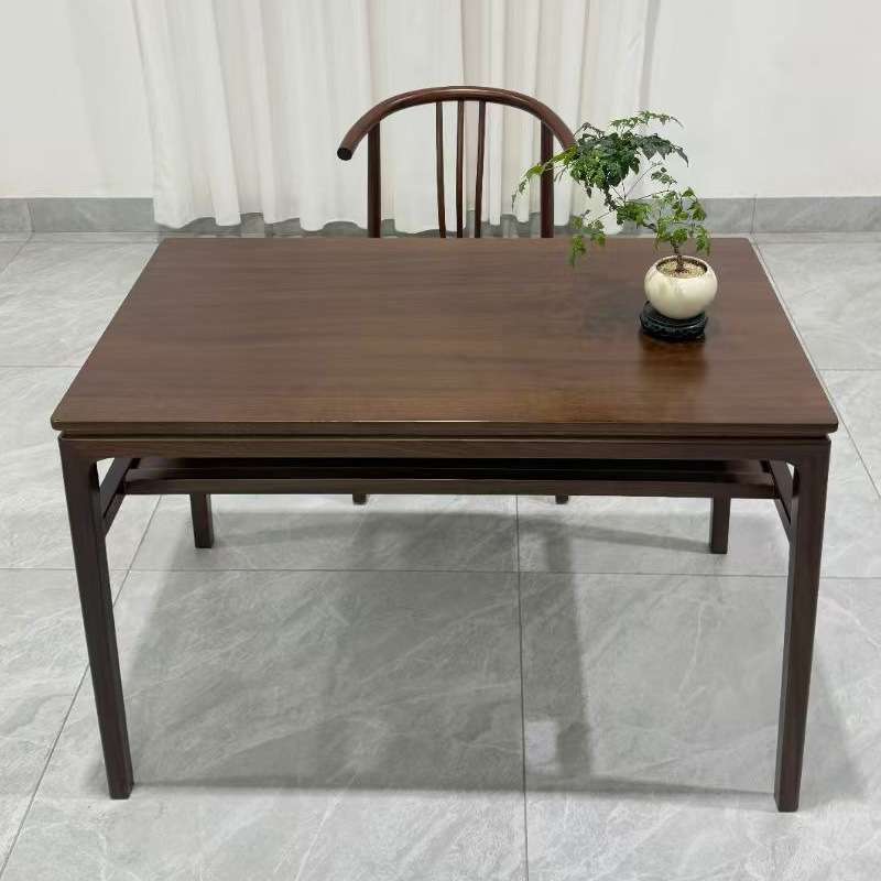 金丝檀木茶桌小型阳台桌椅家用组合禅意茶台书桌新中式实木泡茶桌