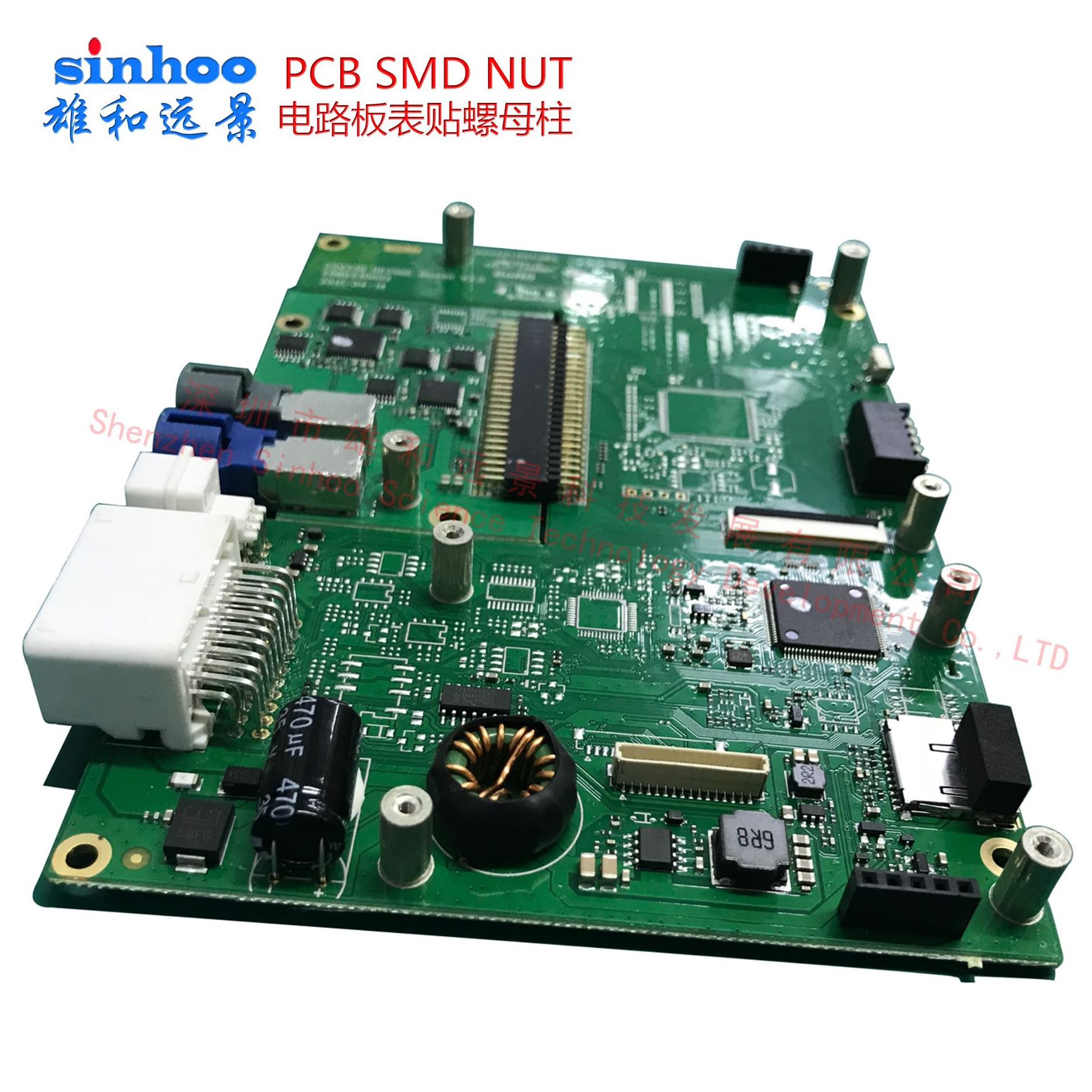 甄选SMT贴片螺母 PCB SMD焊接支撑柱  M2 板上度1.5mm--8mm盘装现