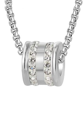 转运珠项链男钛钢不掉色配饰女百搭D个性时尚简约高级感亚马逊饰