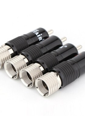 纯铜镀銠aRCA莲花插头信号线 HIFI麦克风话筒音响接头免焊音频线