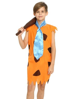 野人服儿童节目衣服舞会男女印第安土著人服装儿童野人Z舞台演出