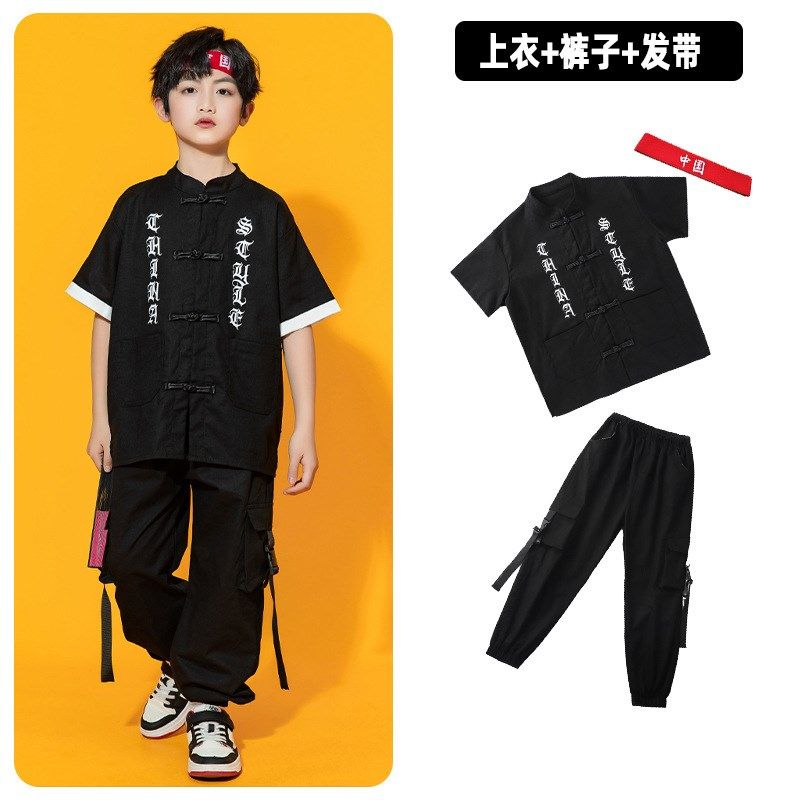 六一儿童拉拉队演出服国潮街舞套装中小学生O合唱班服男女童表演