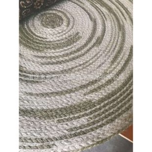 植物纤维线黄麻圆毯 客厅卧室圆毯 田园简约风地毯 黄麻地毯