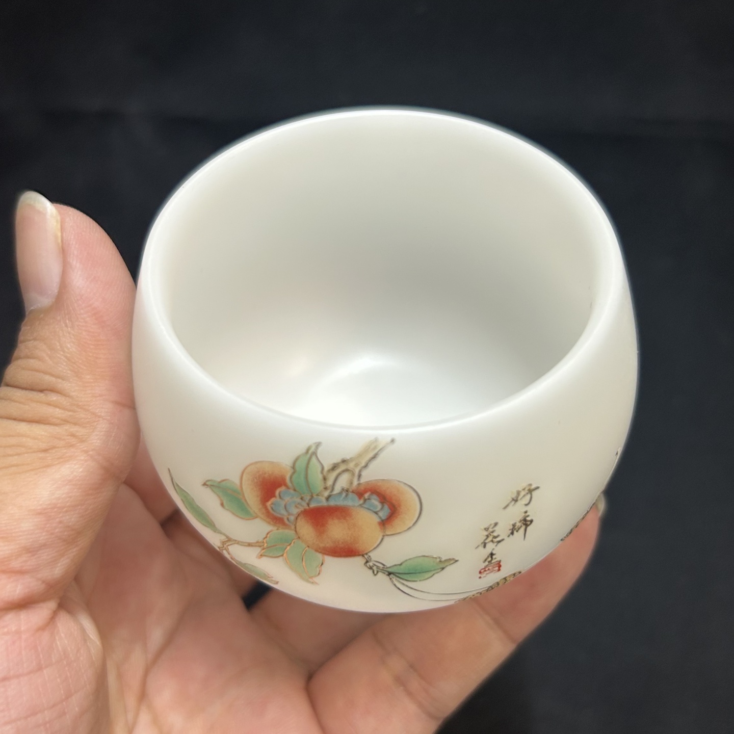 素烧罗汉杯100ml德化白瓷主人杯