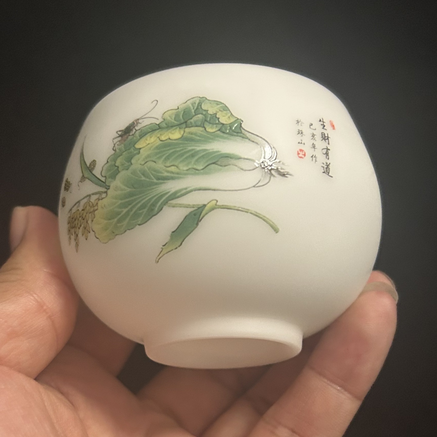 素烧罗汉杯100ml德化白瓷茶杯