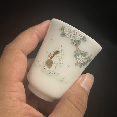 素烧闻香杯60ml德化白瓷茶杯