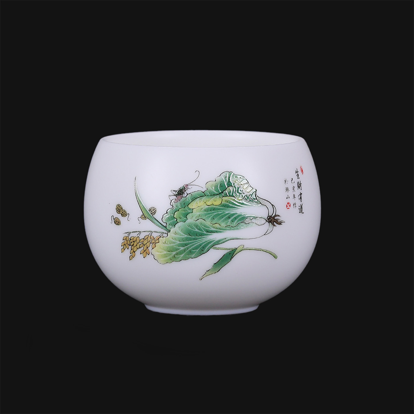 素烧罗汉杯110ml德化白瓷茶杯