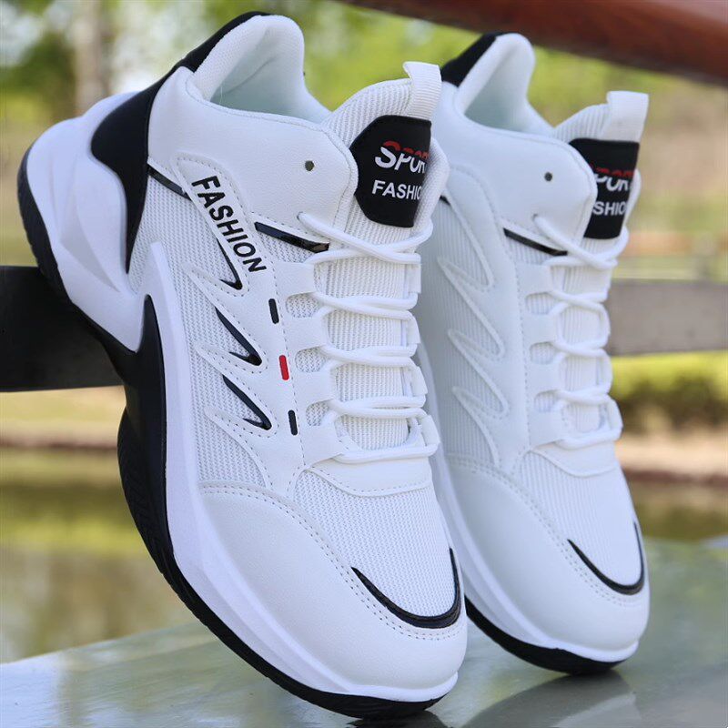 青少年新款男鞋春夏季透气网面运动鞋防滑耐磨高帮板鞋休闲跑步鞋