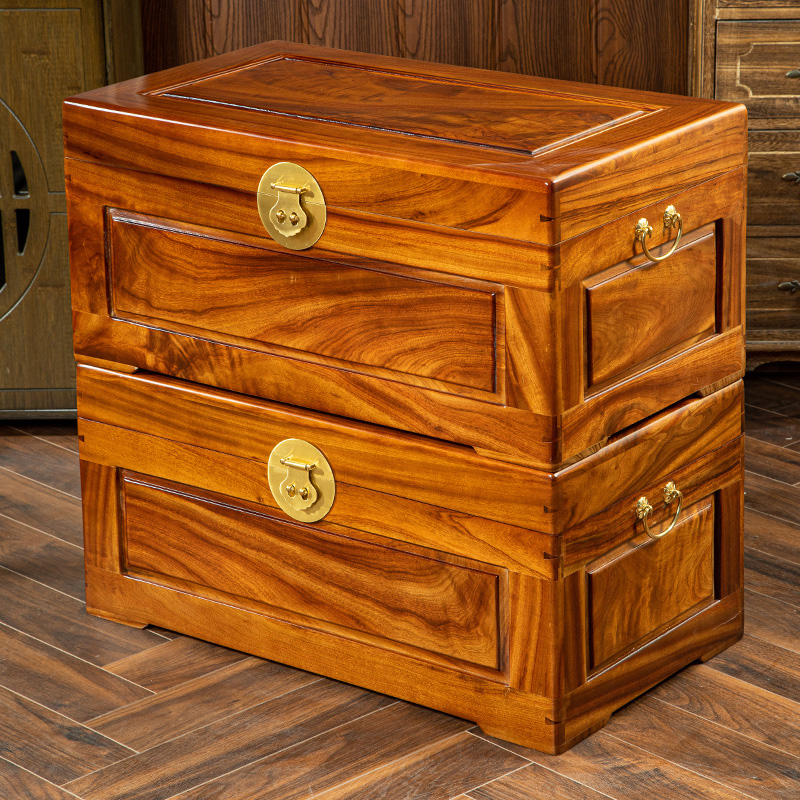 百年老樟木箱子独板整板仿古红樟木婚嫁结婚储物大号字画收藏木箱